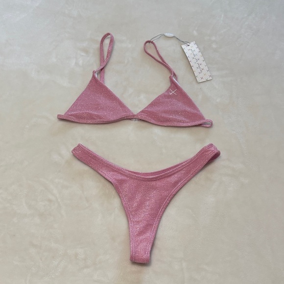 Boutine LA Sparkling Pink Bikini Set - Picture 1 of 4